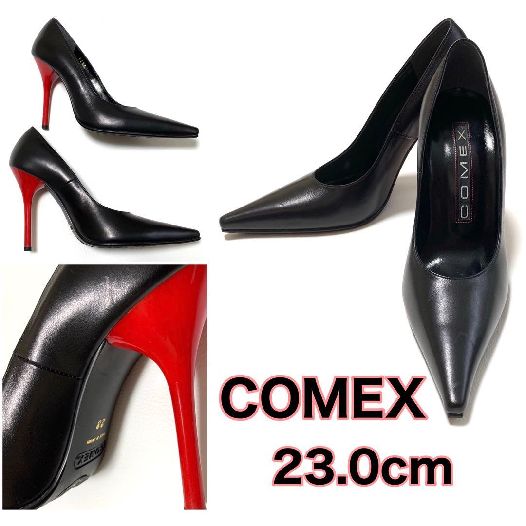 COMEX ポインテッドトゥ 本革 レザー ハイヒール 23cm