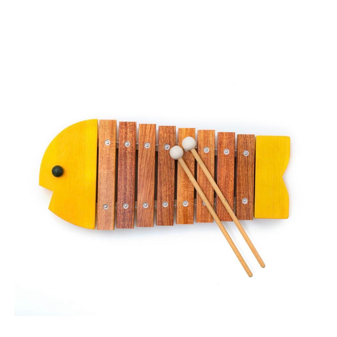 ボーネルンド おさかなシロフォン　木琴　黄色　知育玩具　新品未使用