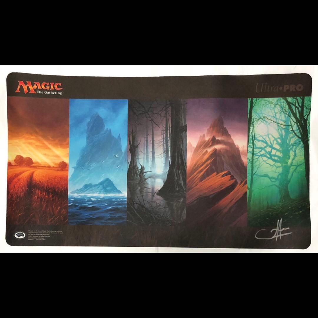mtg プレイマット john avon サインド unstable 基本土地
