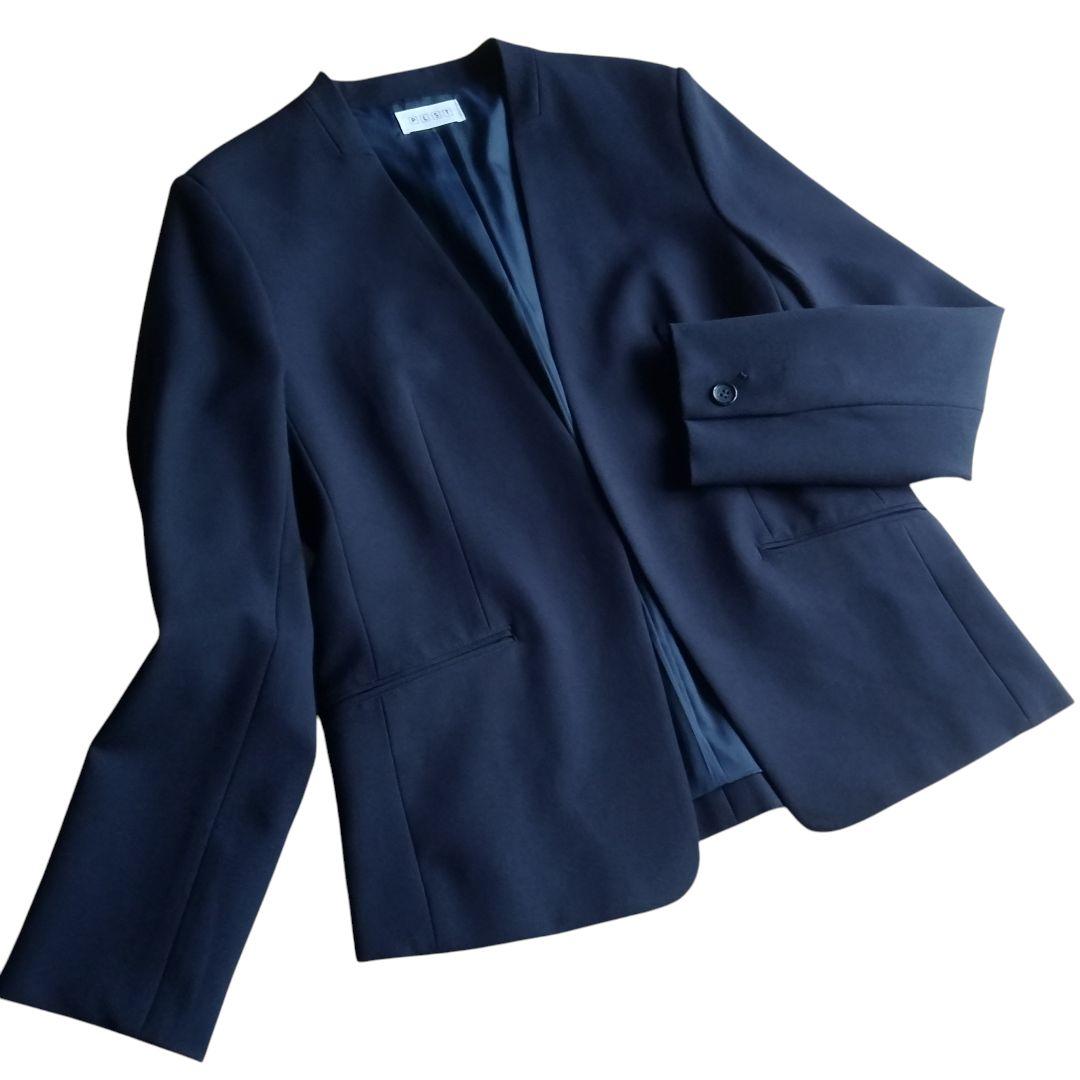 PLST プラステ ウォームリザーブ セットアップ パンツスーツ ネイビー