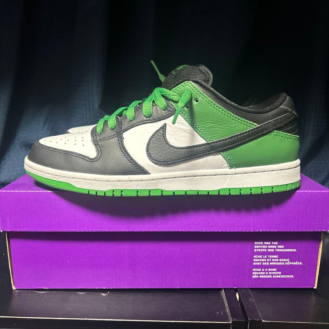 スケートボード Nike Dunk Low Pro SB Black/White/Green