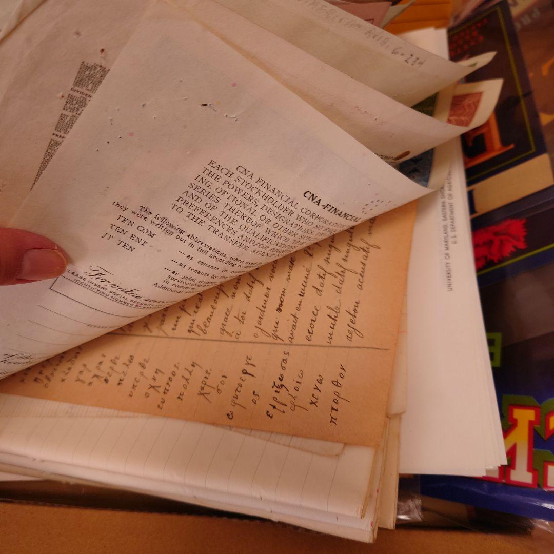 80サイズ/たっぷりephemeral box☆ヴィンテージ海外紙モノ/蚤の市