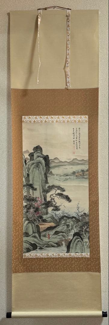 中国　絹本肉筆　着色山水　送料込み250417 中国 絹本肉筆 着色山水 送料込み250417 中国 絹本肉筆 着色山水 送料