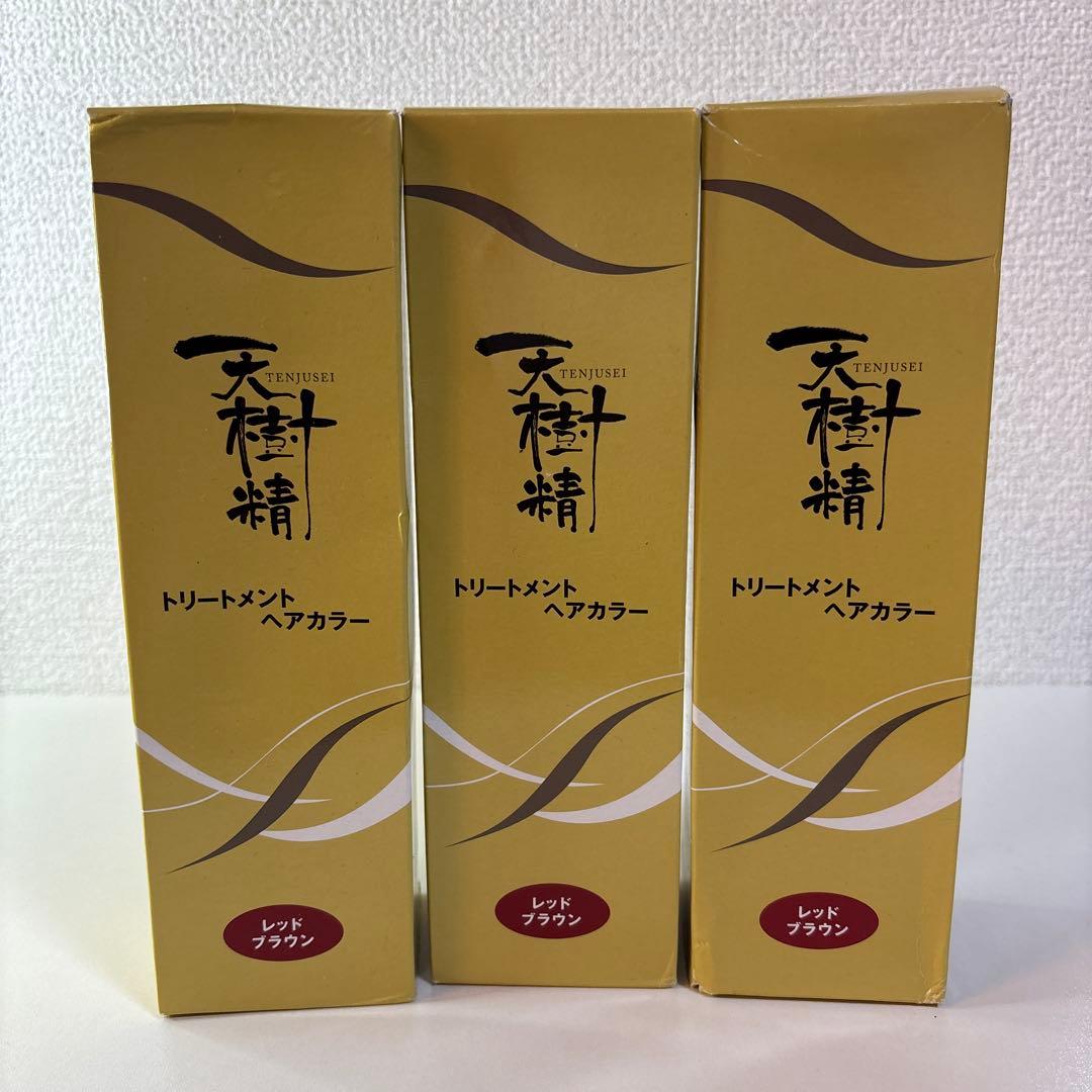 天樹精 トリートメントヘアカラー レッドブラウン 3本セット 未使用
