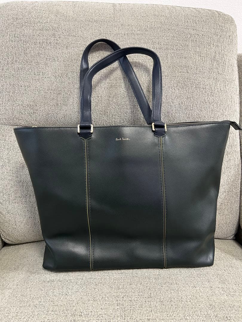 ポールスミス　Paul Smith トートバッグ　レザー　ダークグリーン