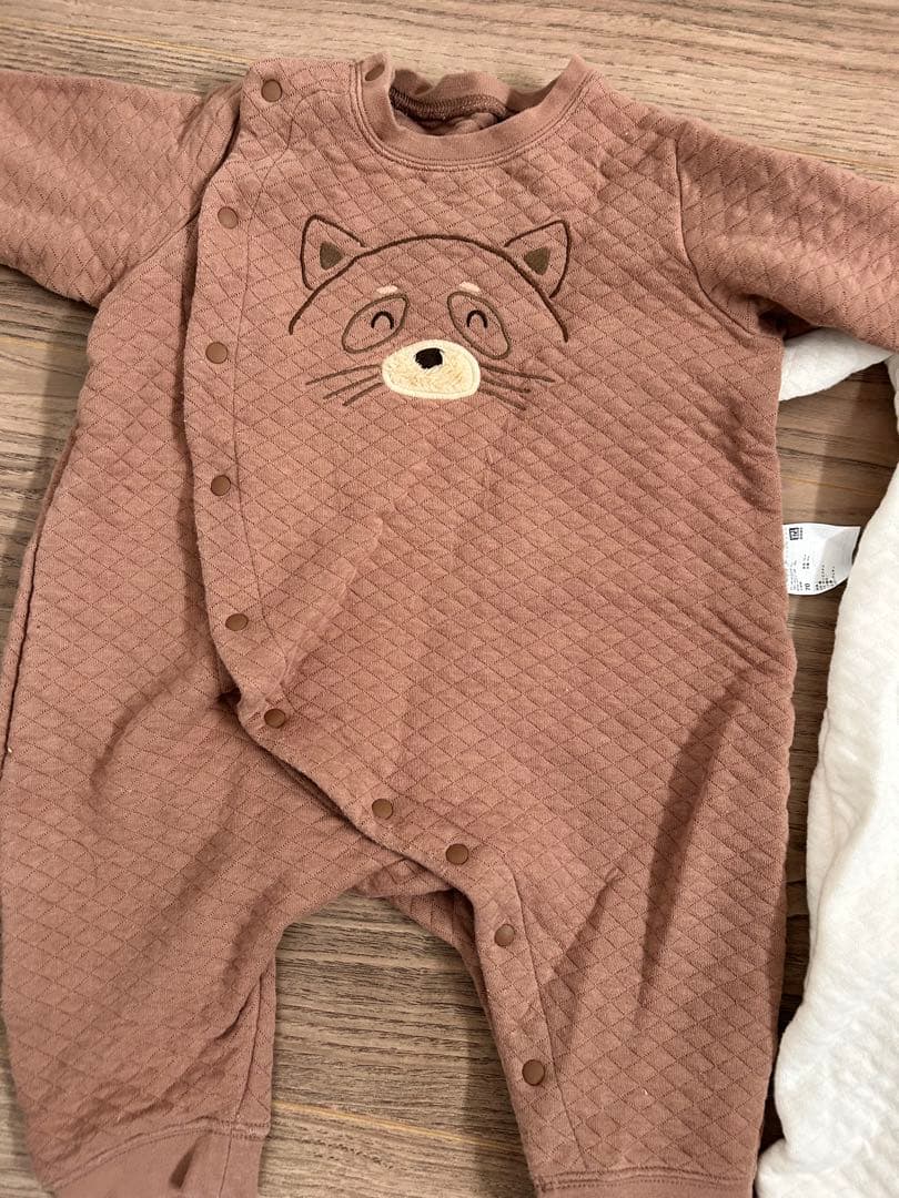 UNIQLO キルティングロンパース 2点セット 70センチ - メルカリ