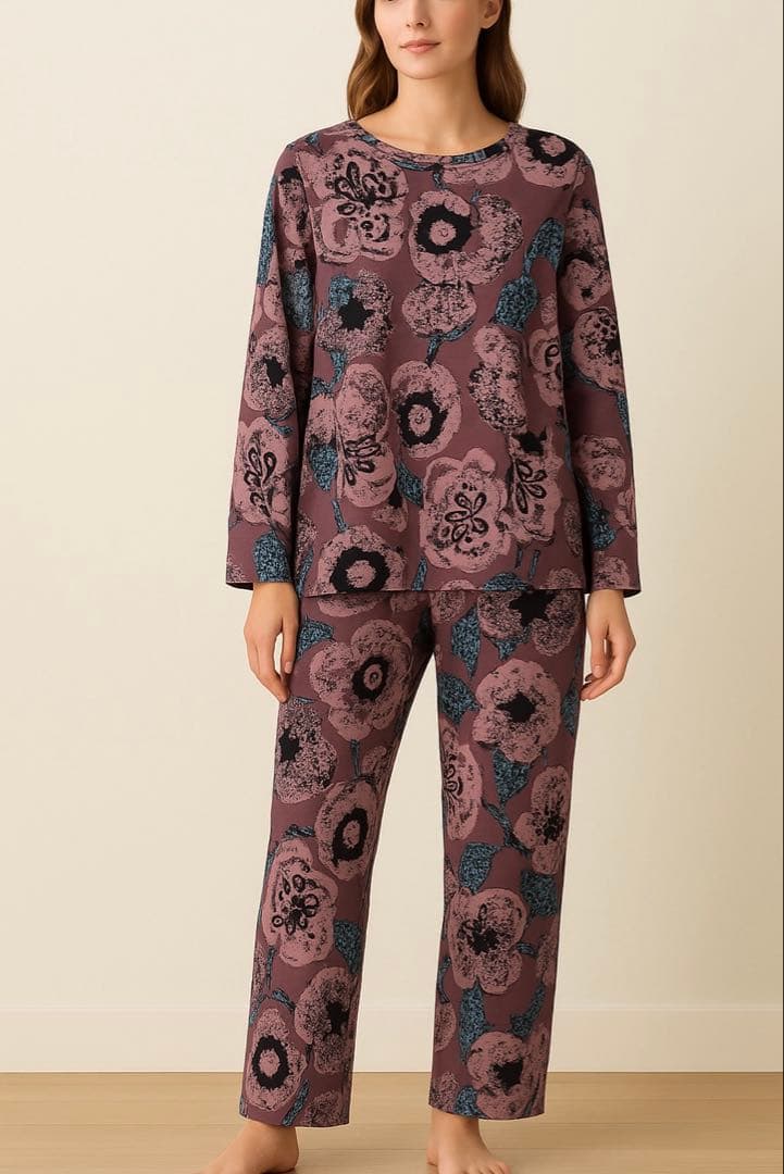 【新品・未使用、タグ付き】Atsuko Matano 花柄パジャマ　L