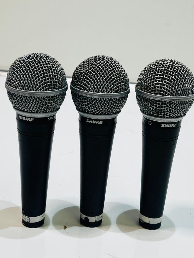 SHURE ダイナミックマイク 3本セット DYMAMIC LO Z 動作品 SHURE PGA48-LC ダイナミックマイク ボーカルマイク シュア PGA48-LC-J