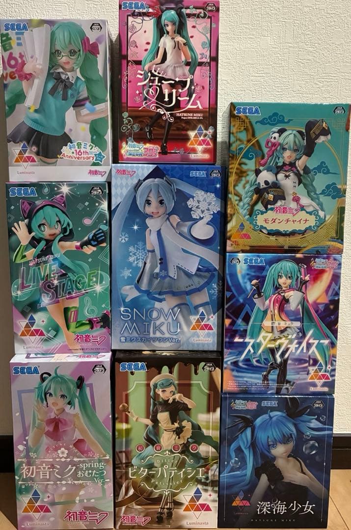 【新品、未開封】初音ミク Luminastaシリーズ フィギュア 9種まとめ売り 初音ミクシリーズ Luminasta “初音ミク”Conceptual series Vol.3