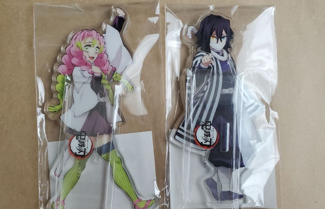 甘露寺蜜璃&伊黒小芭内 新規イラストアクリルスタンドセット おばみつ