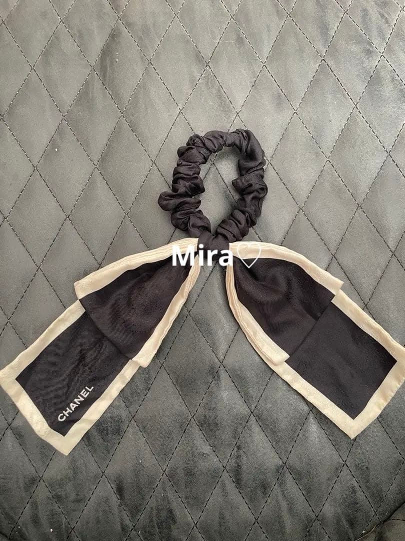 uuuu　Chanel リボン　シュシュ　ヘアゴム