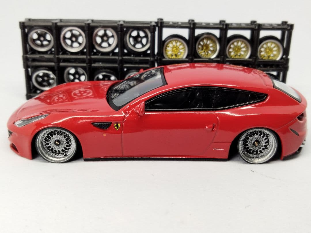 トミカ改造 フェラーリ FF BBS 京商 アルミリム ☆深リム ホット