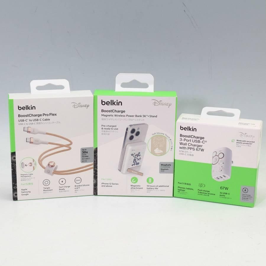 新品！24年製 ディズニー100周年限定×ベルキン チャージングギフトボックスb