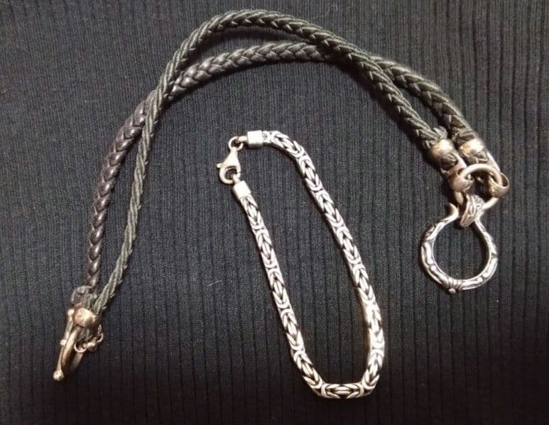 シルバー925 　編み込み　ブレスレット　ネックレス