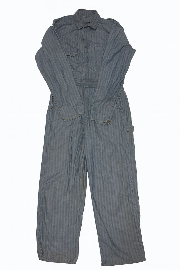 スガさん着用50s ヴィンテージ ヘリンボーン ストライプ カバーオール 26.01.02.(金)初売り入荷 80's~90's STUSSY ヘリンボーンデニムの