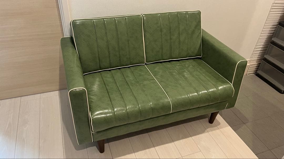レトロ風　レザーソファ　アメカジ