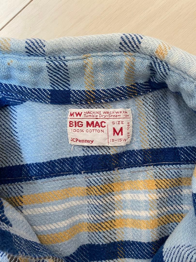 オリジナルファッション - BIG MAC 70s Vintage ヘビーネルシャツ 好