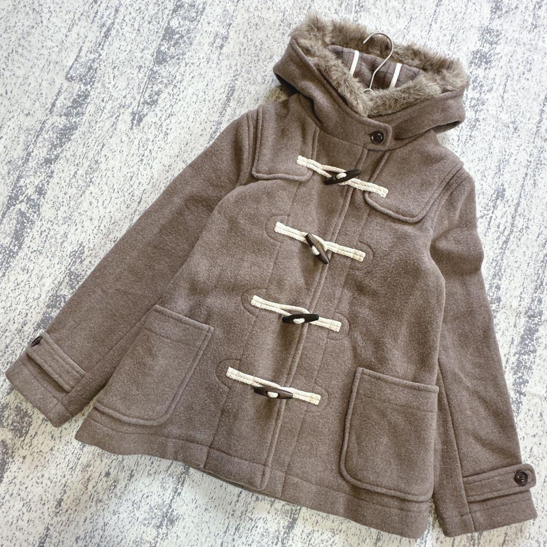 SM2 サマンサモスモス ダッフルコート ショート丈 フード付き ウール M