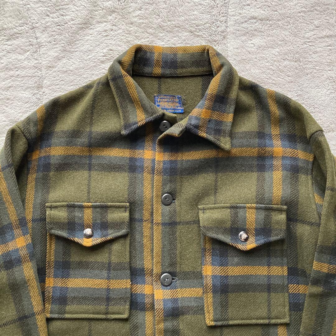 60s ビンテージ USA製 ペンドルトン チェック ウールシャツジャケット