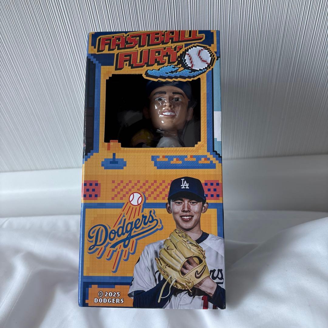 佐々木朗希　ROKI SASAKI ボブルヘッド フィギュア ドジャース 佐々木朗希 8インチ BANNERシリーズボブルヘッド （約20cm