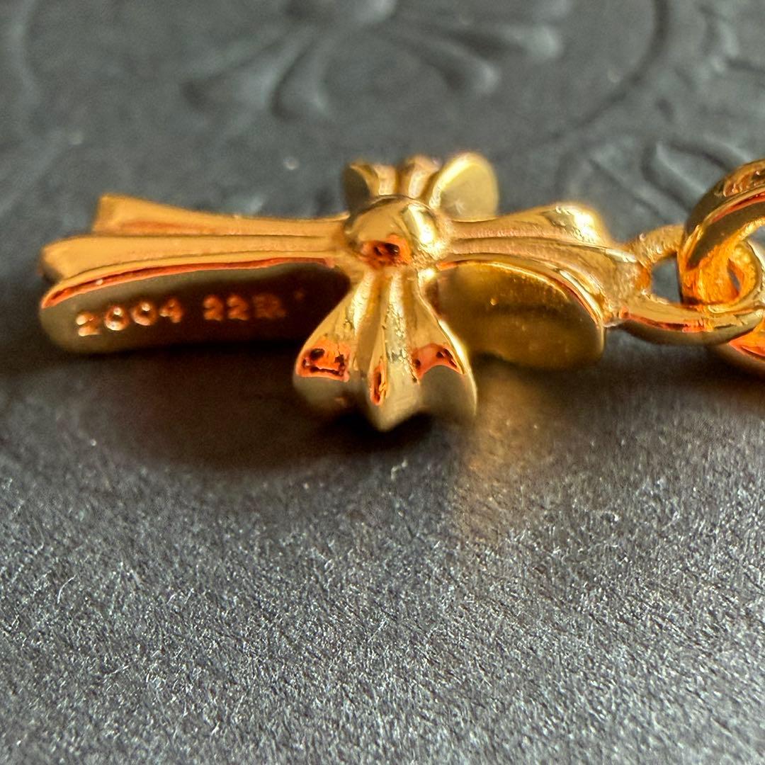 クロムハーツ 正規品 ベイビーファット ダイヤモンド 22Kメッキ&刻印