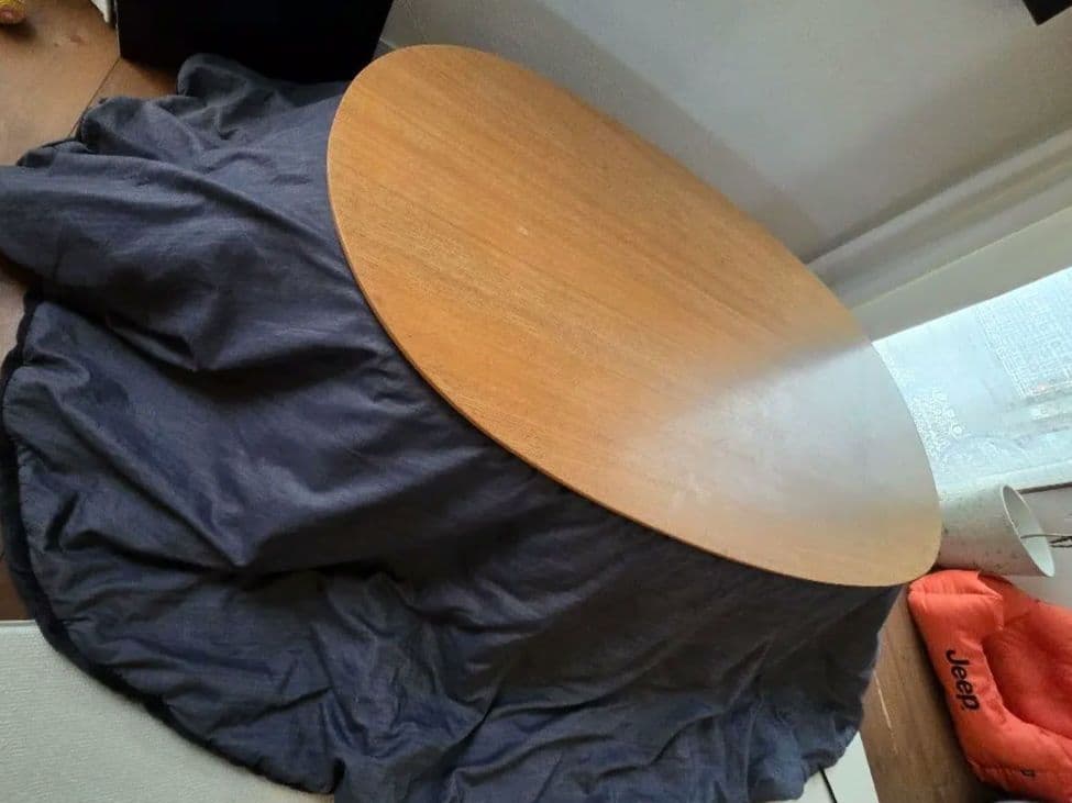 無印良品 木目調 楕円形こたつ 1300×750×350mm