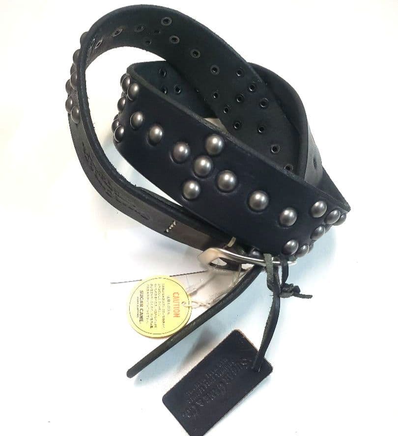 SUGARCANE スタッズ ギャリソンベルト SC02321 黒 36 新品