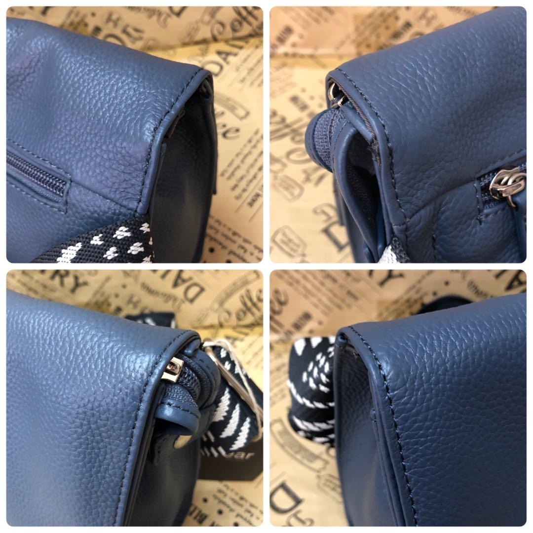 美品】イアパピヨネ ショルダーバッグ タグ付 レザー ブルー S3030