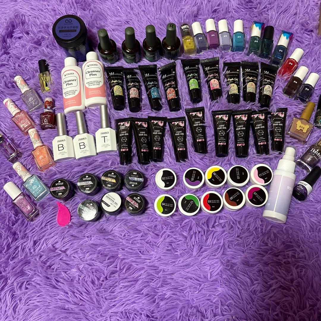 ジェルネイル マネキュア ネイル 大量 トップコート ベースコート リムーバー