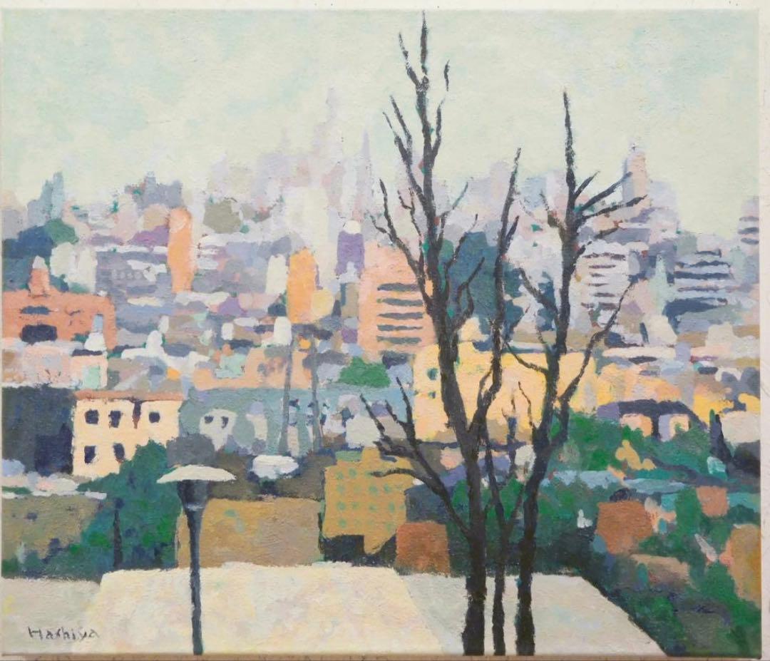 絵画 295 油絵/風景/東京の街景/目白台/F10号