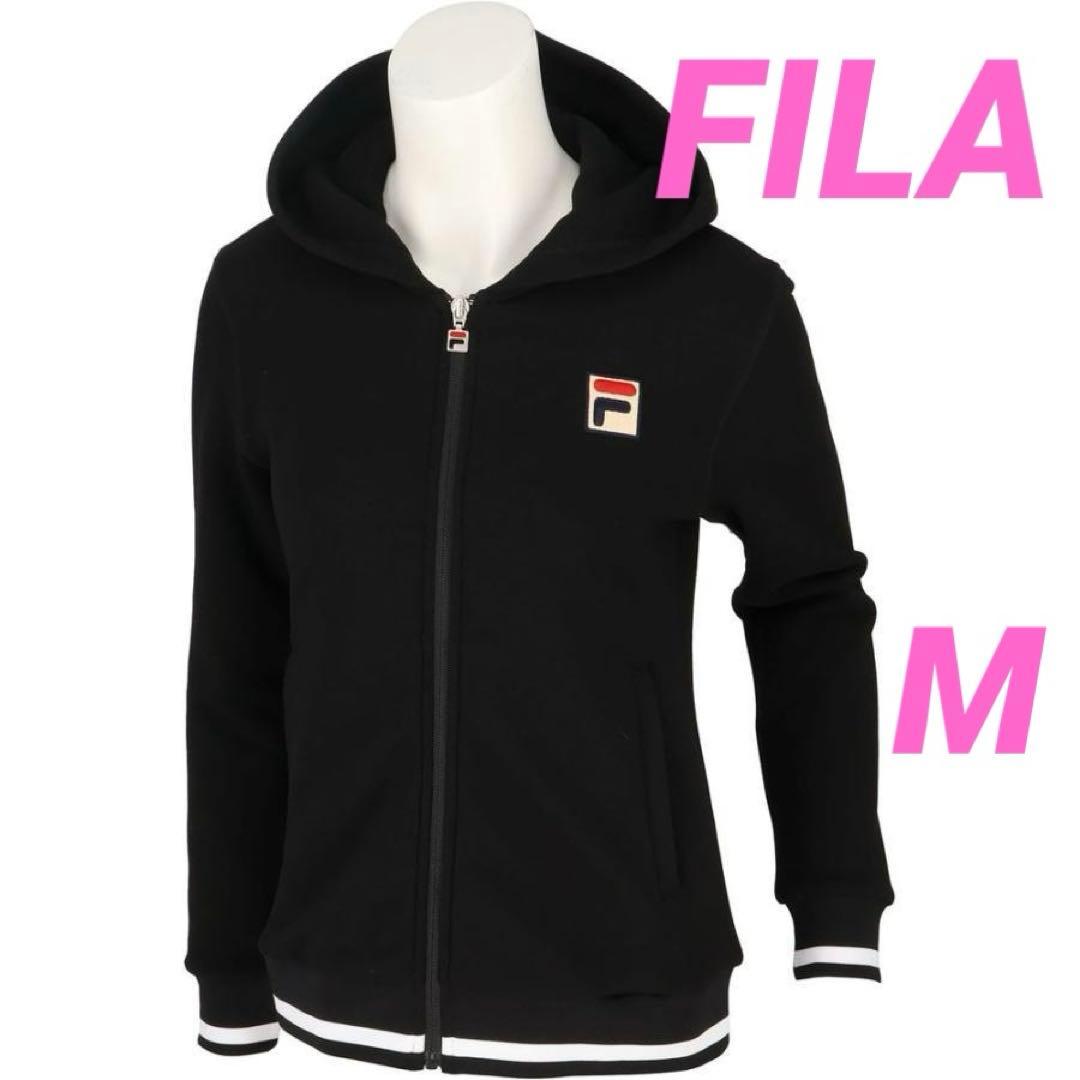 フィラ　FILA　テニスウェア　レディース　フルジップパーカー　M　ブラック 楽天市場】FILA フィラ ロゴ フルジップパーカー| レディース ロゴ