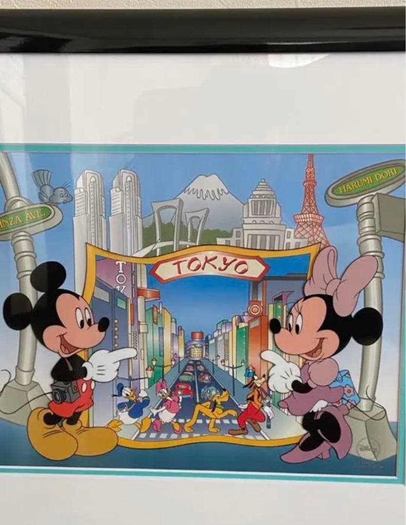 ディズニー　ミッキー　ミニー \"TOKYO\" セル画