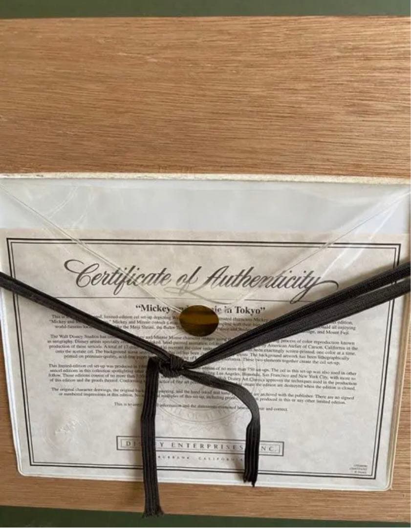 ディズニー　ミッキー　ミニー \"TOKYO\" セル画