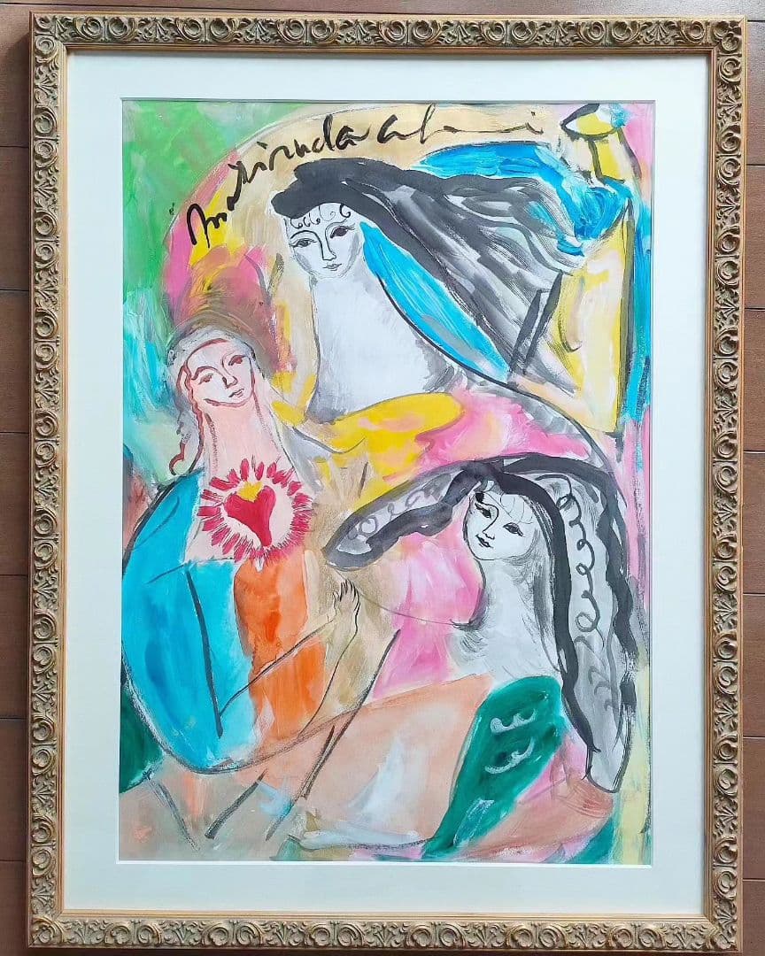 〚原画〛Love painting（水彩画、アクリル絵画、絵画、ドローイング） アクリル絵具 アクリル画 絵画 アクリル絵の具 水彩画 原画 イラスト