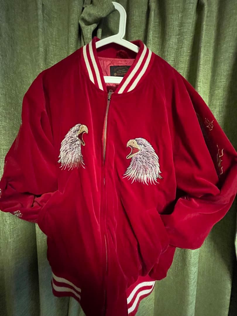 スカジャン Lサイズ　クローズ坊屋春道　当時物ベロア