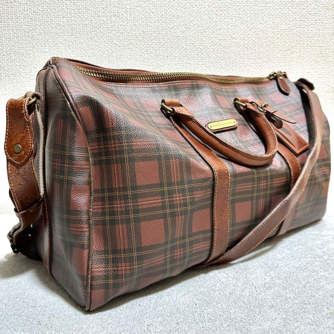 り*く様 大容量 2way ショルダー付✨ラルフローレン　ボストンバッグ　レッド