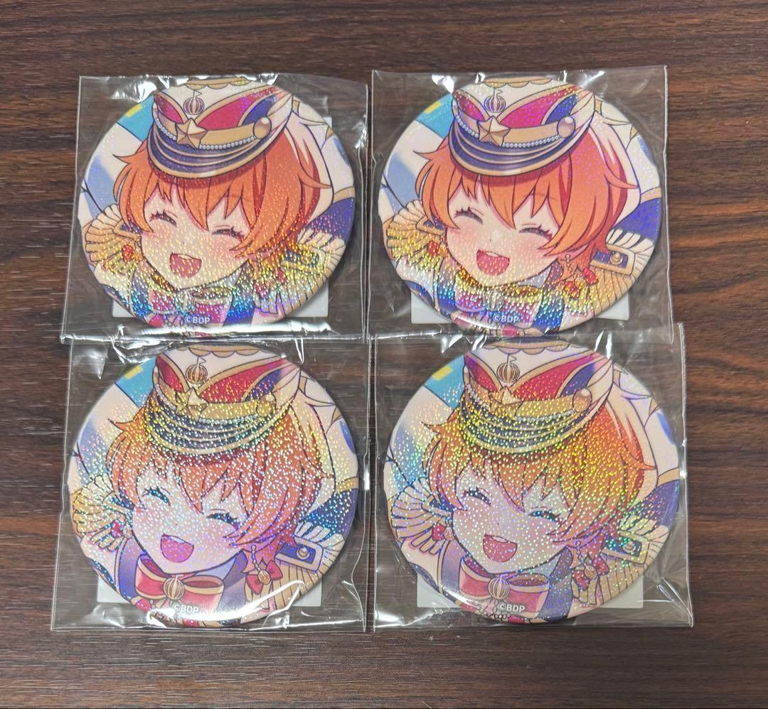 バンドリ 10th 缶バッジくじ ビッグホログラム缶バッジ 北沢はぐみ 4個