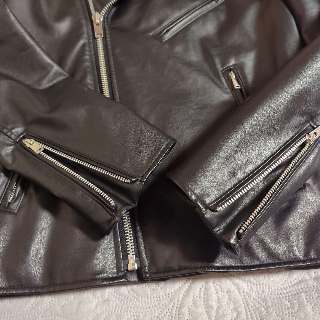 廃盤 オールドユニクロ ダブルライダース ジャケット フェイクレザー L