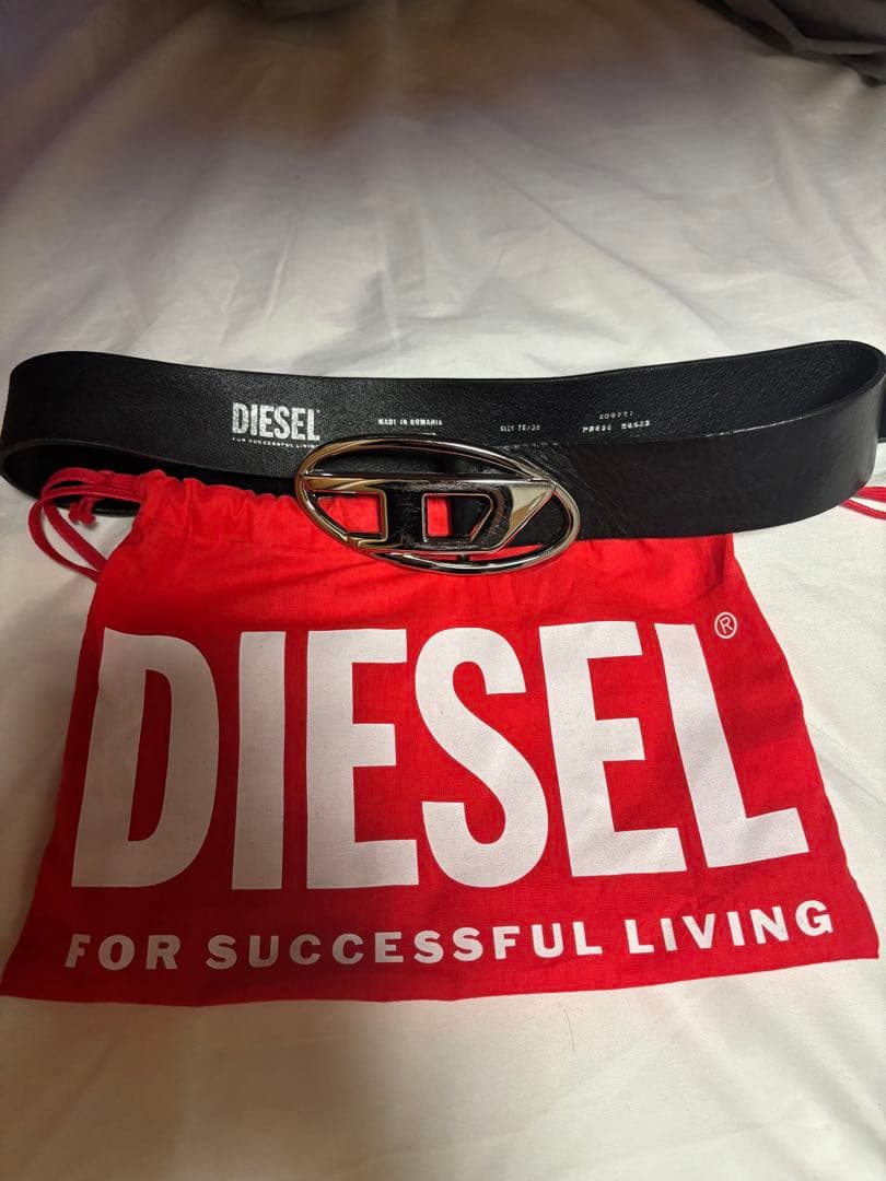 DIESEL B-1dr レザー ベルト Diesel B-1DR 15 グリッター レザーベルト (DIESEL/ベルト