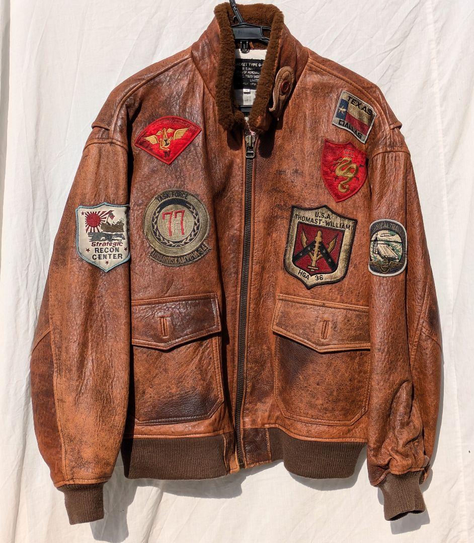 フライトジャケット　TYPE G-1 革ジャン　海軍　AVIREX G-1 FLIGHT JACKET ANTIQUE LAMB / G-1 フライトジャケット