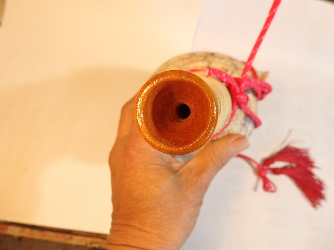 法螺貝 約40㎝ 木製歌口,赤紐付 MH-441