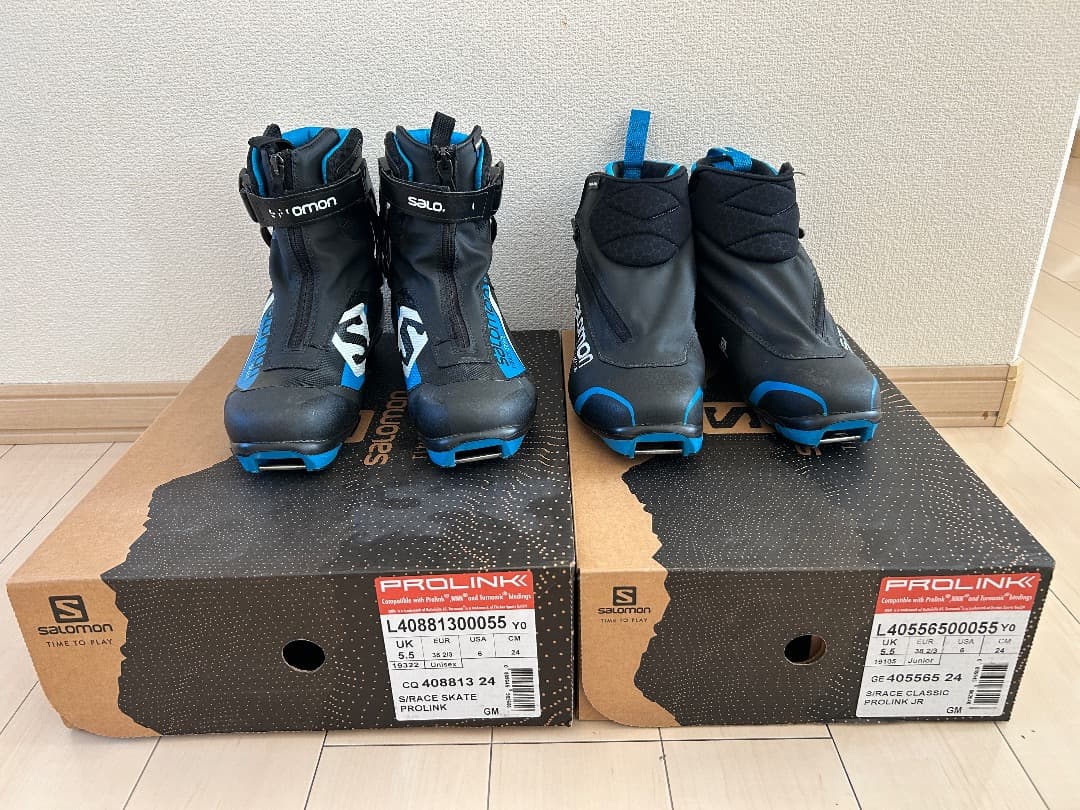 クロスカントリースキー用　ブーツ　Salomon　24cm　2足セット