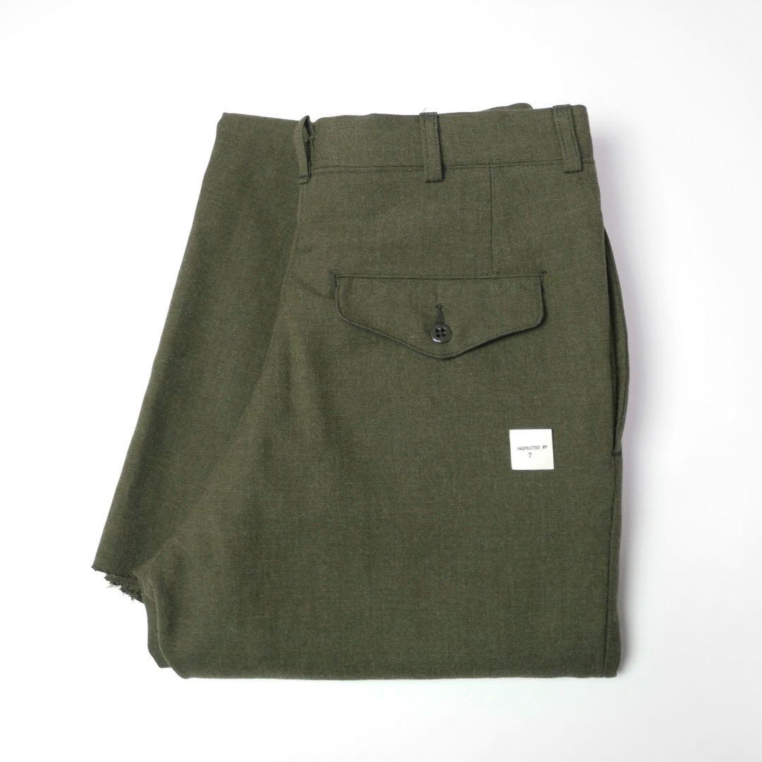 デッド80sビンテージ ミリタリー ウール サージ スラックスW29ドレスパンツ