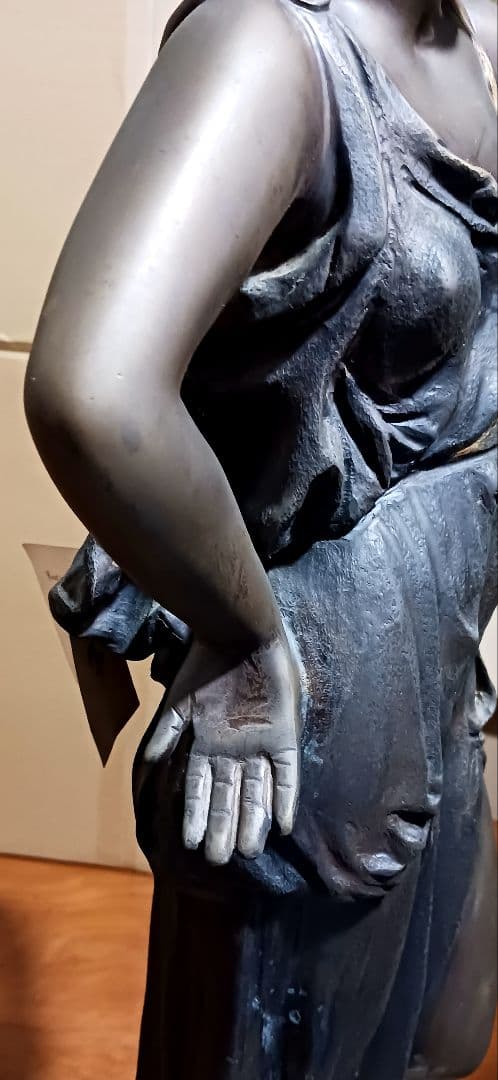 A.de.Luca 手彫り女神像 ブロンズ彫刻 大理石台座 アンティーク - メルカリ