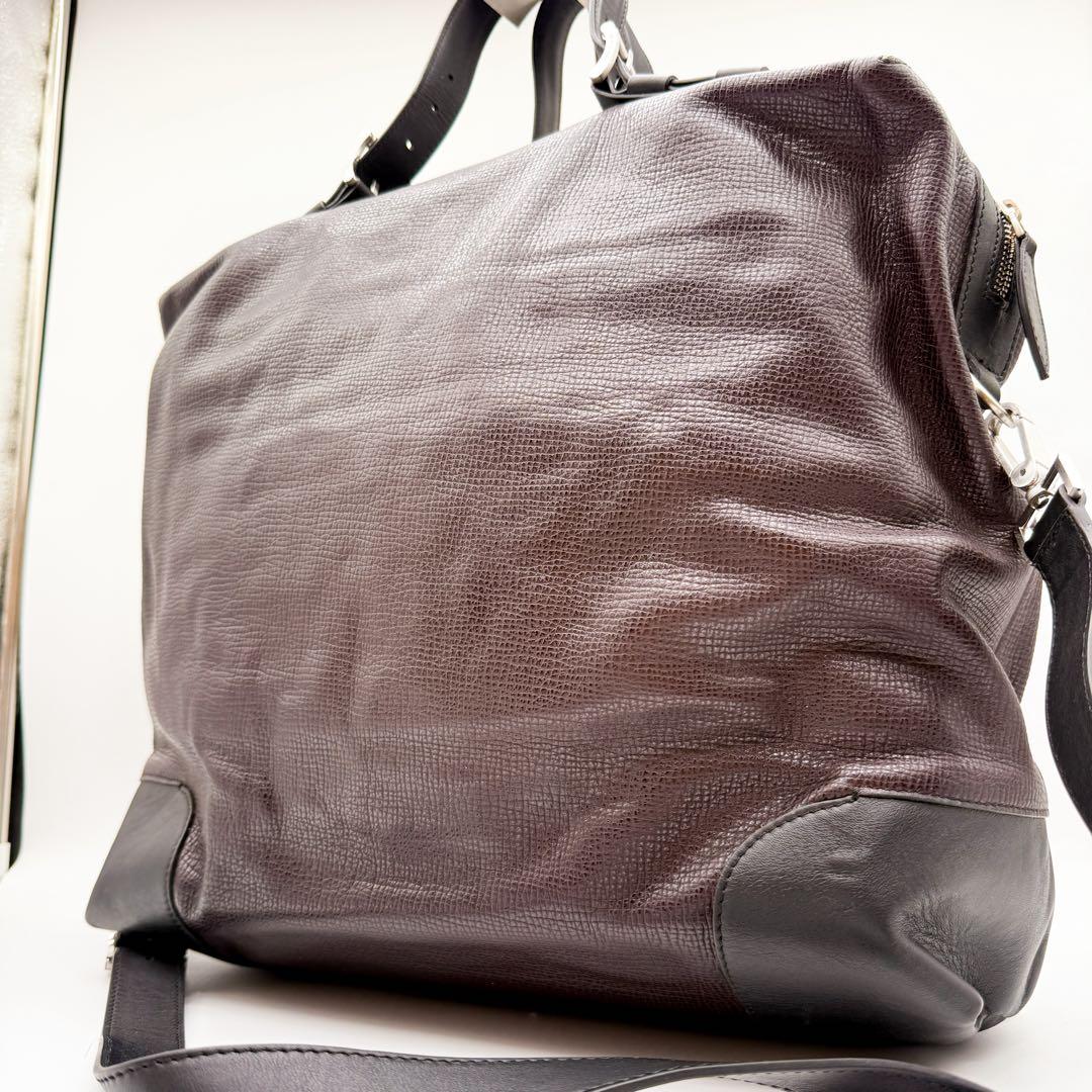 美品◆エンポリオアルマーニ 大容量 2way レザー トートバッグ ビジネス