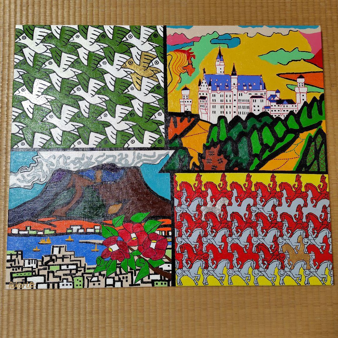 FRONT LINE Ⅰ F20号油彩画 絵画 油絵 駆ける F20号 （鈴木満雄） 【肉筆】【油絵】【静物・動物画