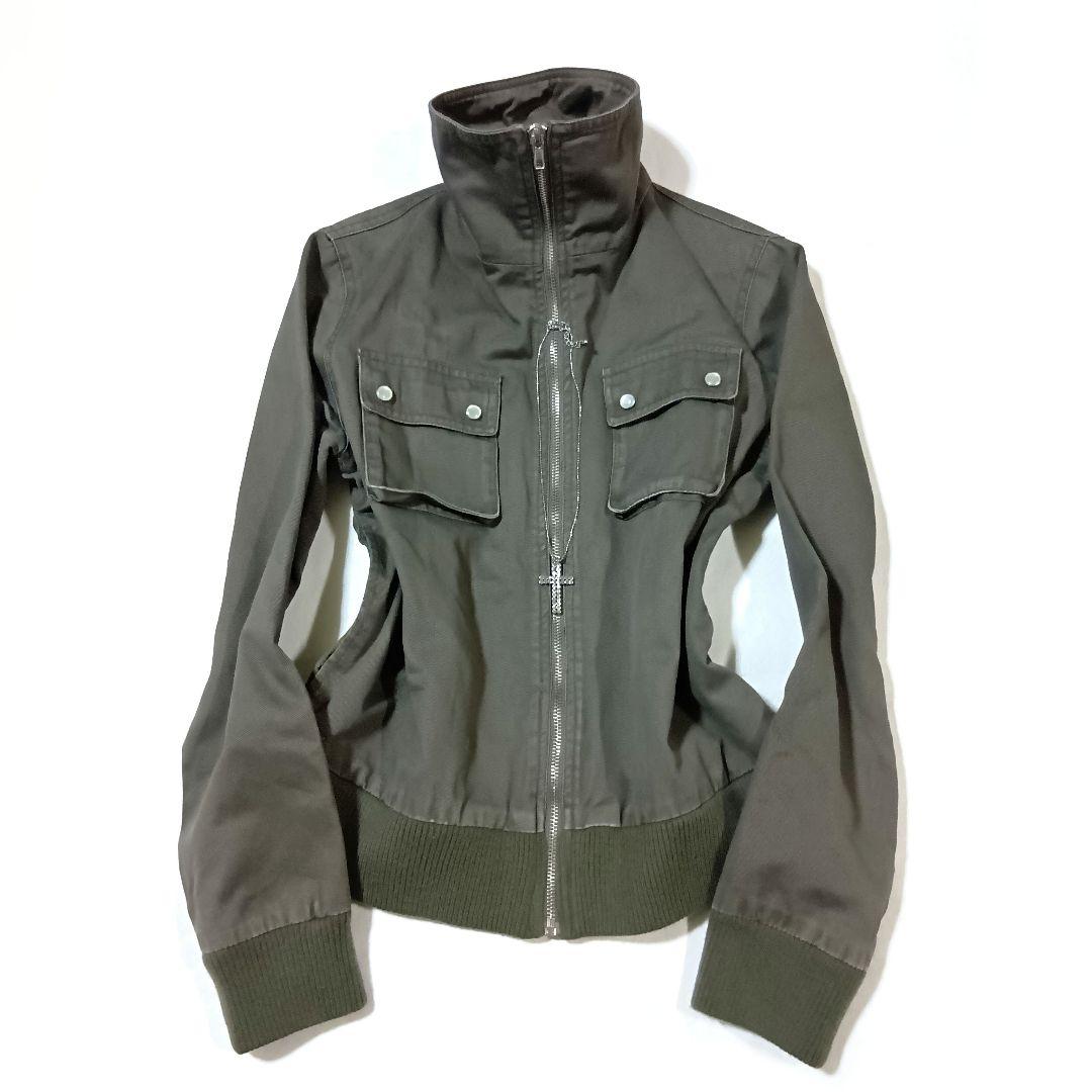 y2k 平成ギャル グランジ お兄系 スタンドカラーミリタリージャケット