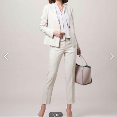 icb BrightCrossノーカラージャケット パンツ大きい サイズ　6 icb BrightCrossノーカラージャケット パンツ大きい サイズ 6 - メルカリ