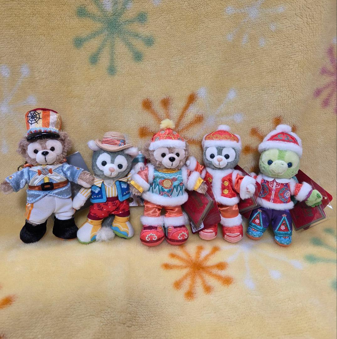 香港ディズニー　上海ディズニー　ダッフィーアンドフレンズ　ぬいば　５体セット