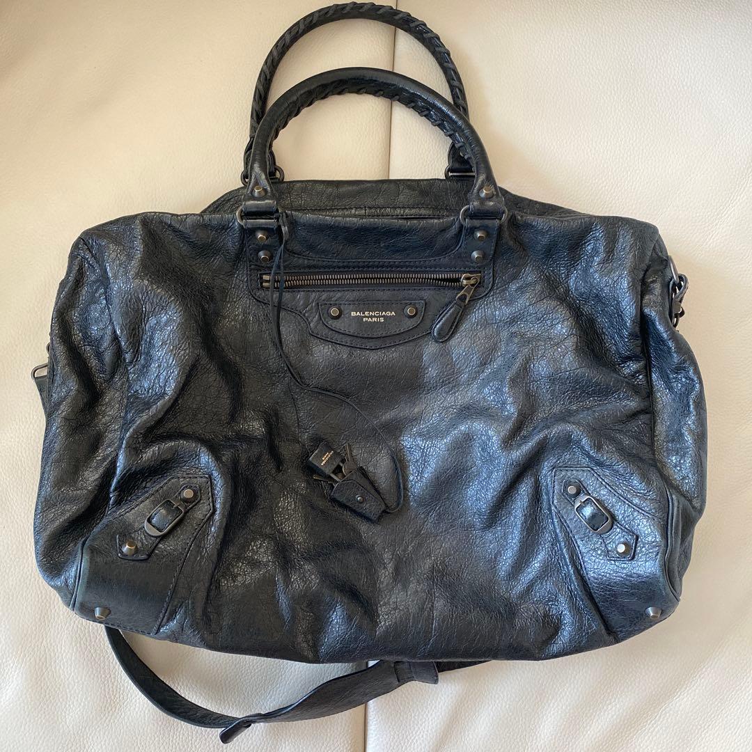 BALENCIAGA バレンシアガ レザ 2WAY ボストンバッグ ハンドバッグ